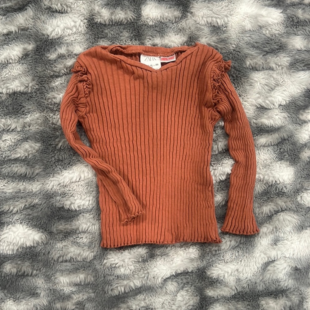 Zara kids dress shirt, Burnt Orange